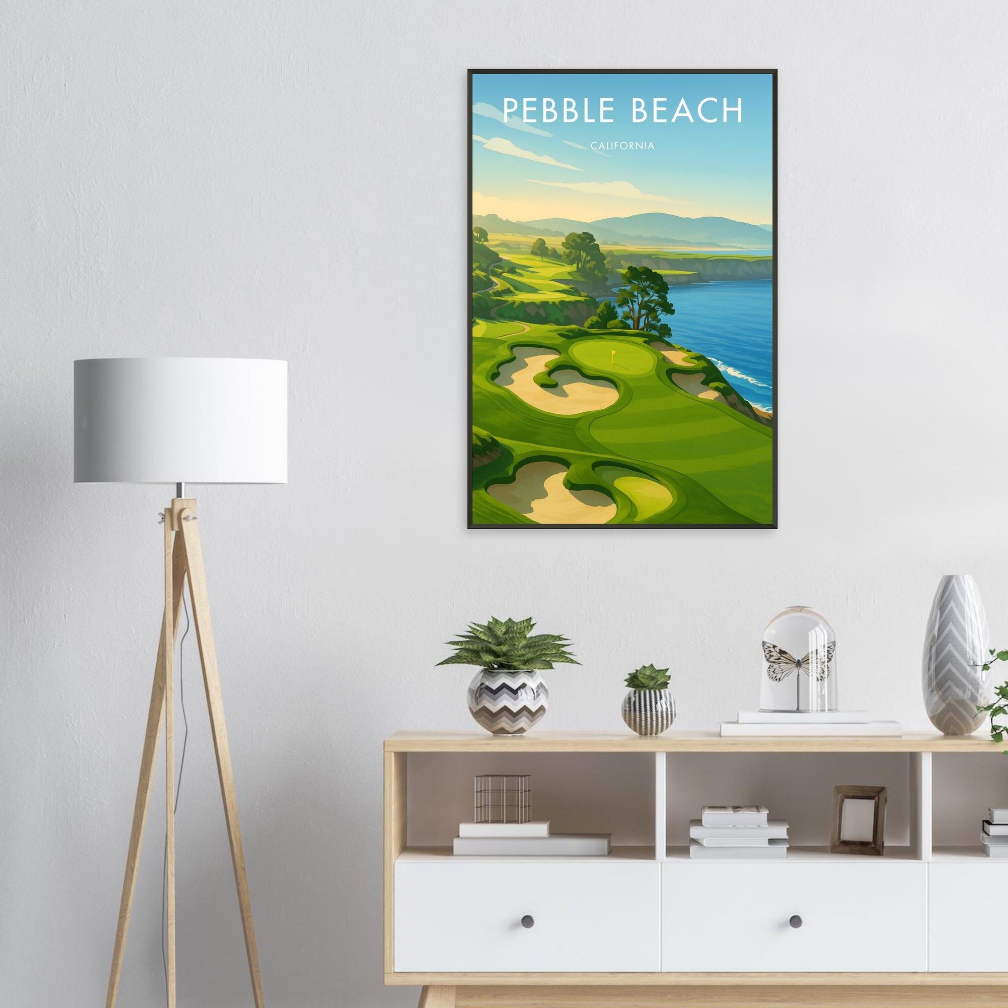 Pebble Beach Golf Course Metal Frame Poster