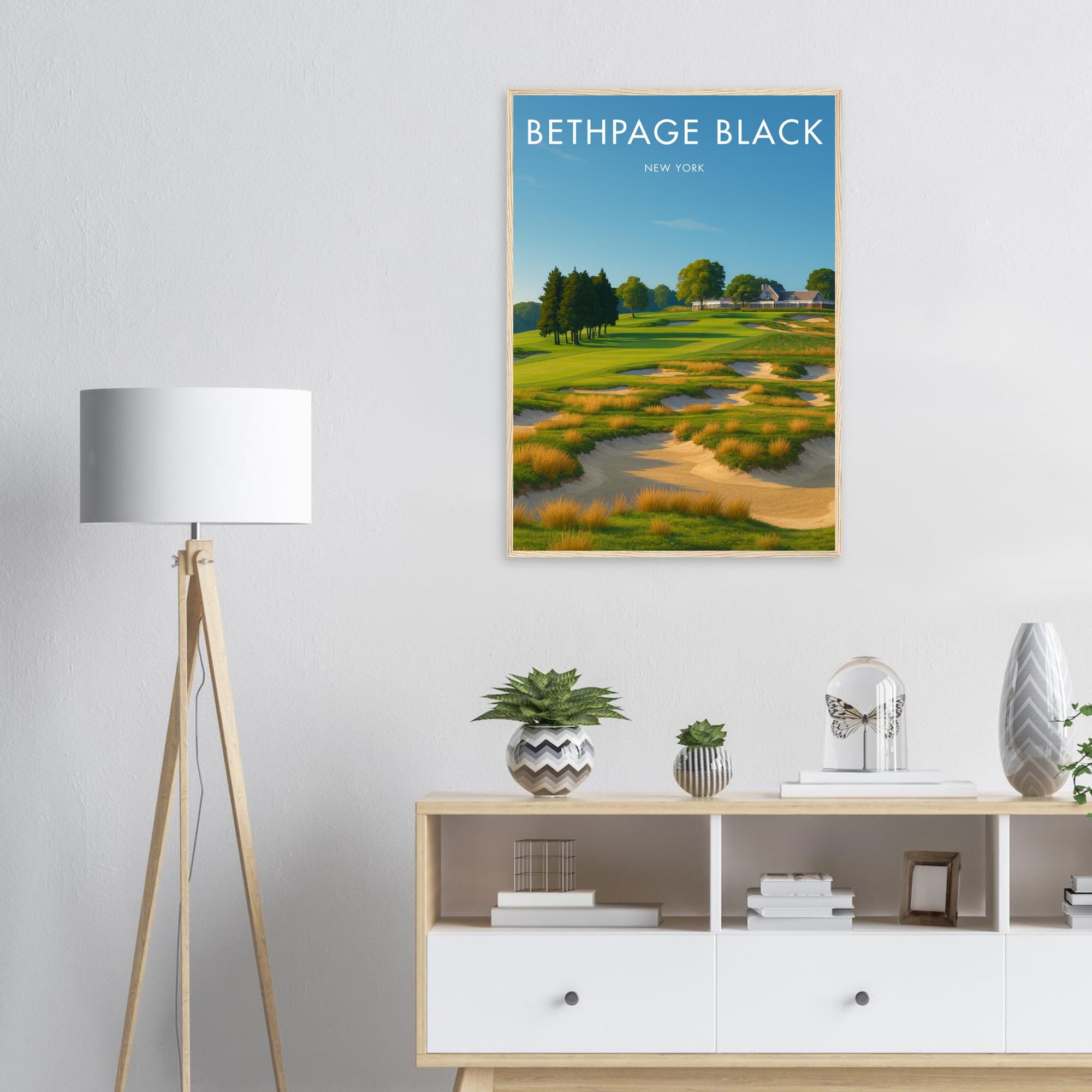 Bethpage Black Golf Course Wooden Frame Poster