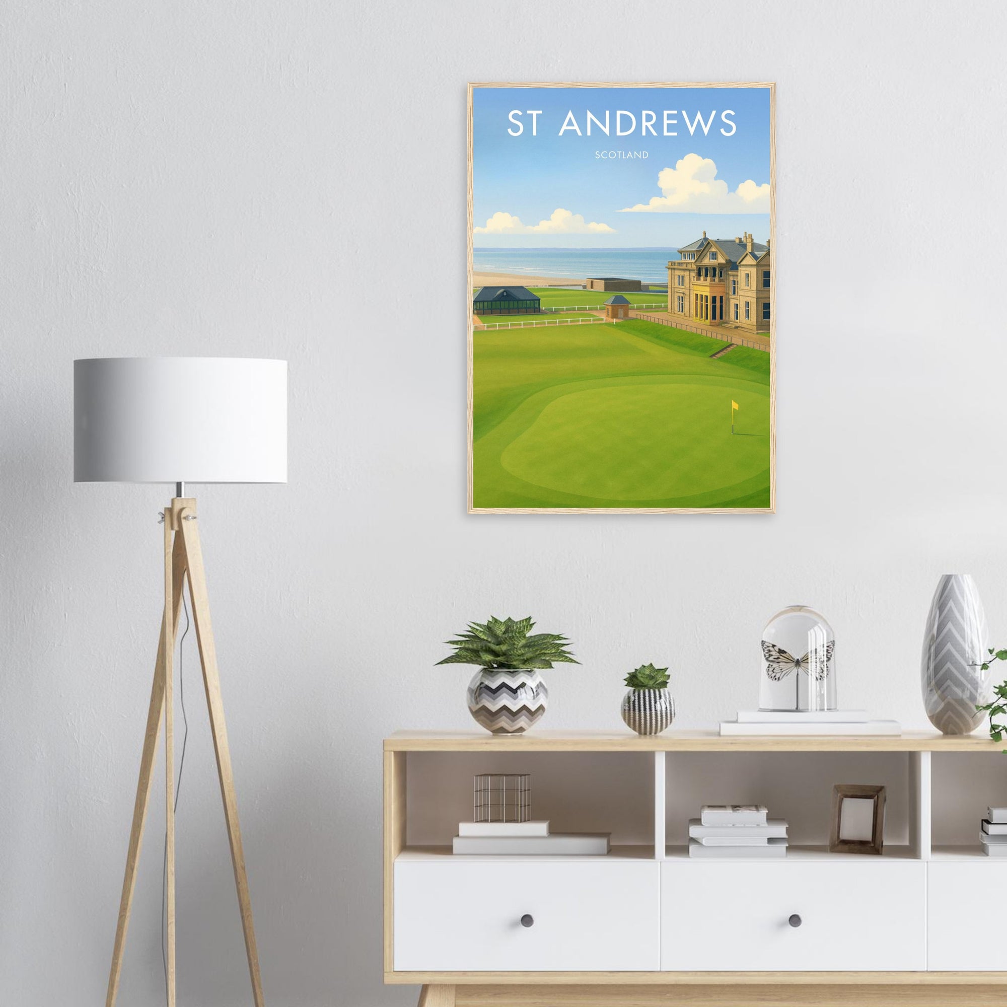 St Andrews Golf Course Wooden Frame Poster