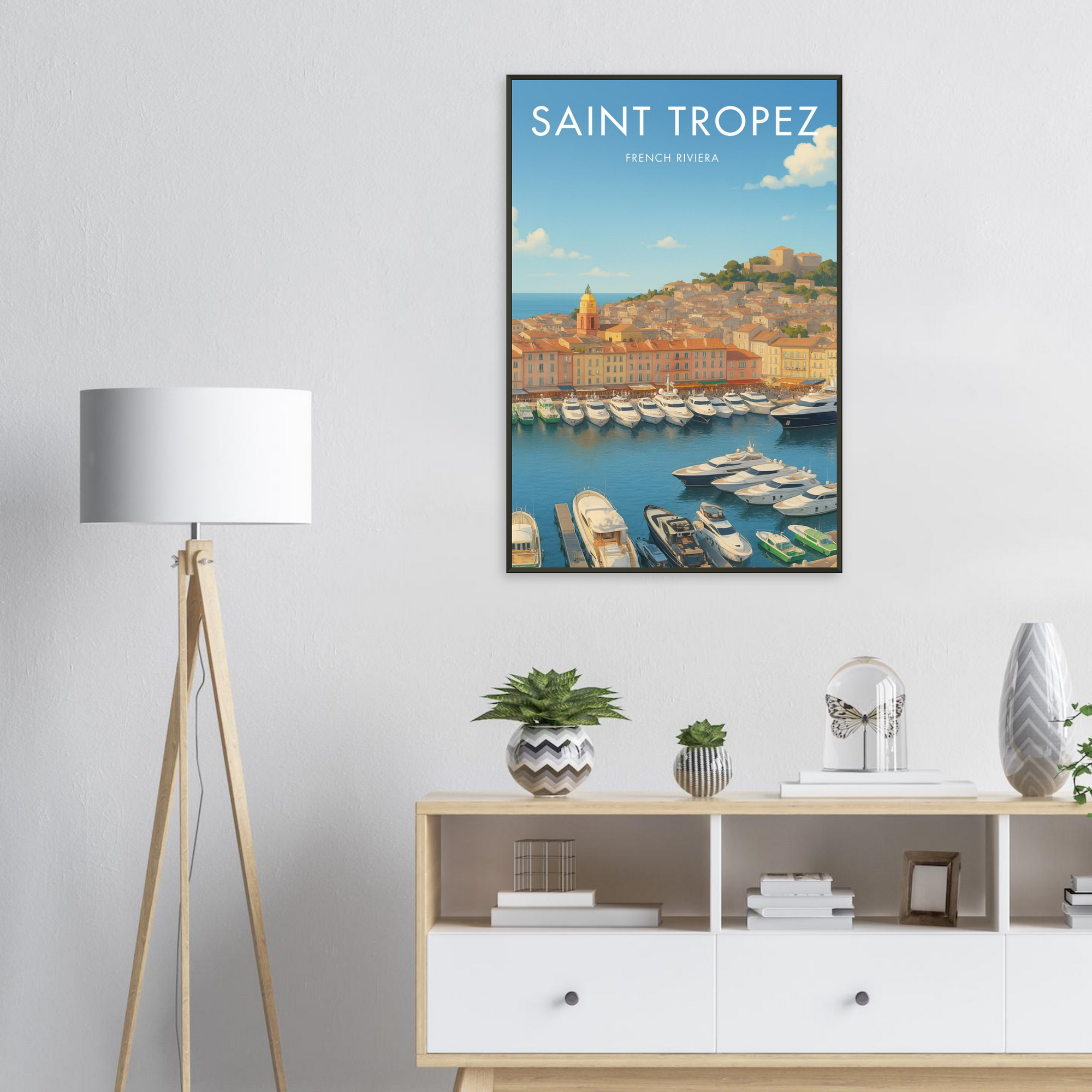 Saint Tropez Metal Frame Vintage Poster
