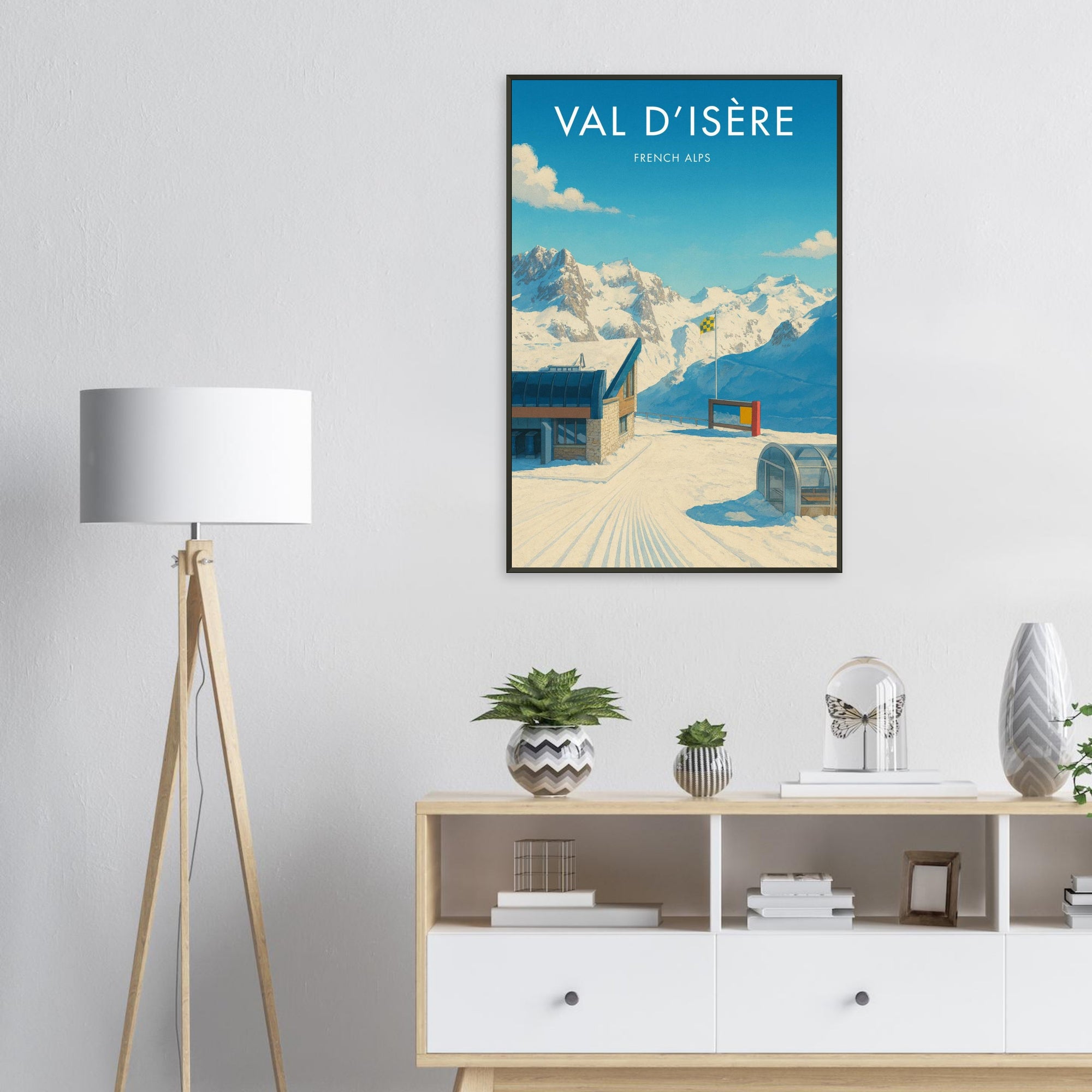 Val d'Isère Metal Frame Vintage Poster