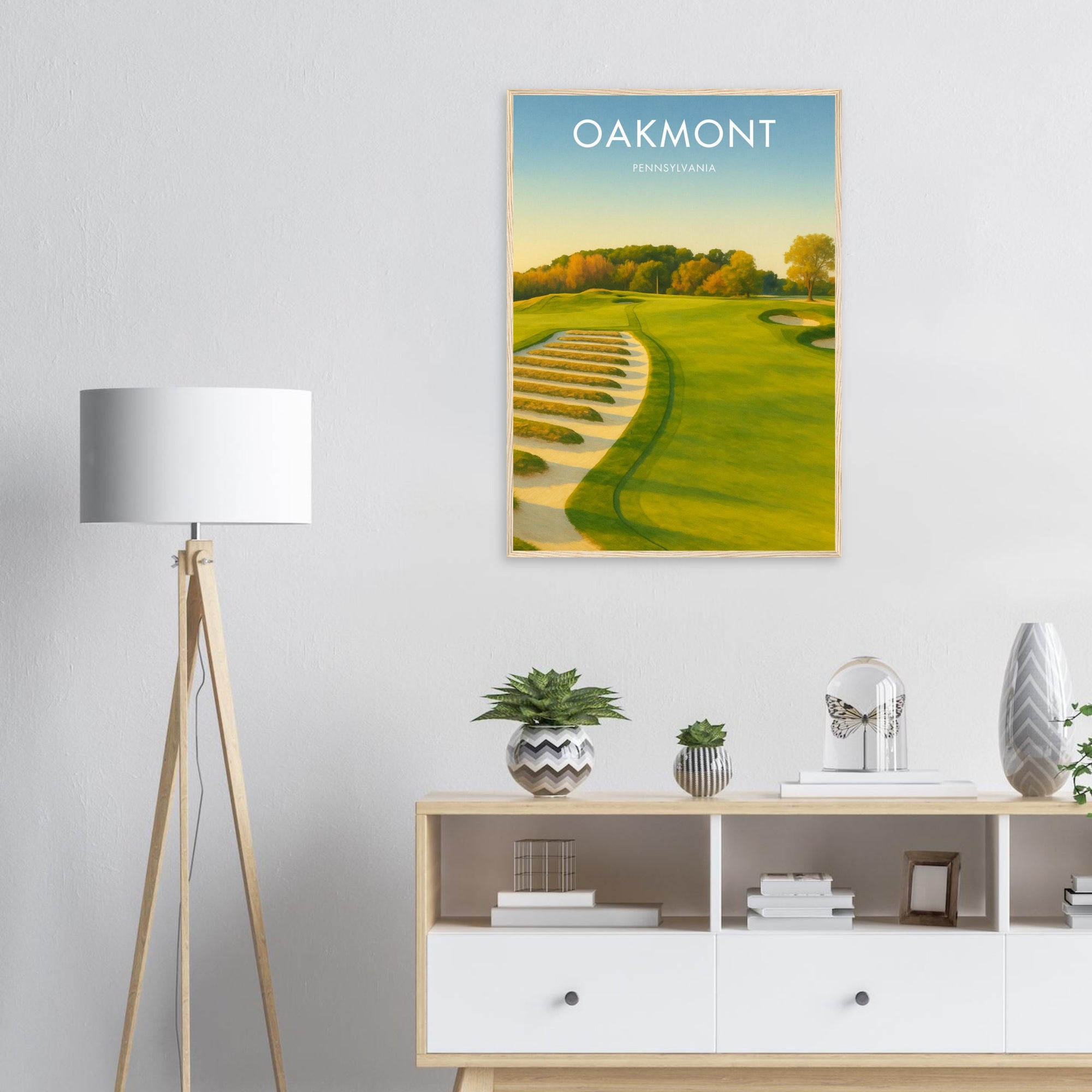 Oakmont Golf Course Wooden Frame Poster