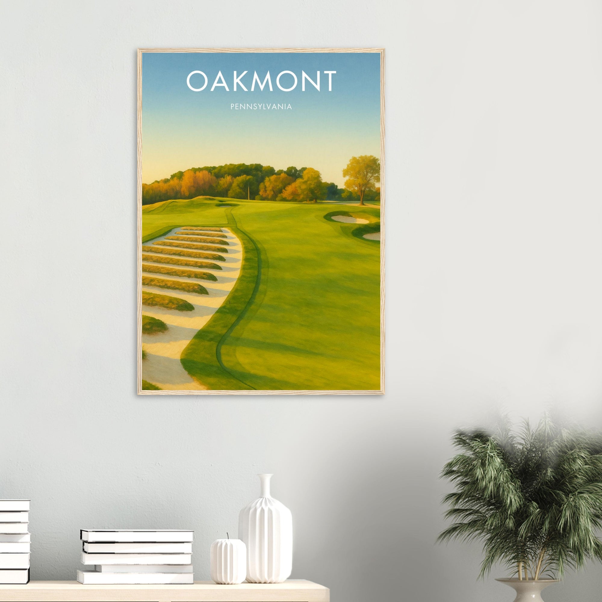 Oakmont Golf Course Wooden Frame Poster