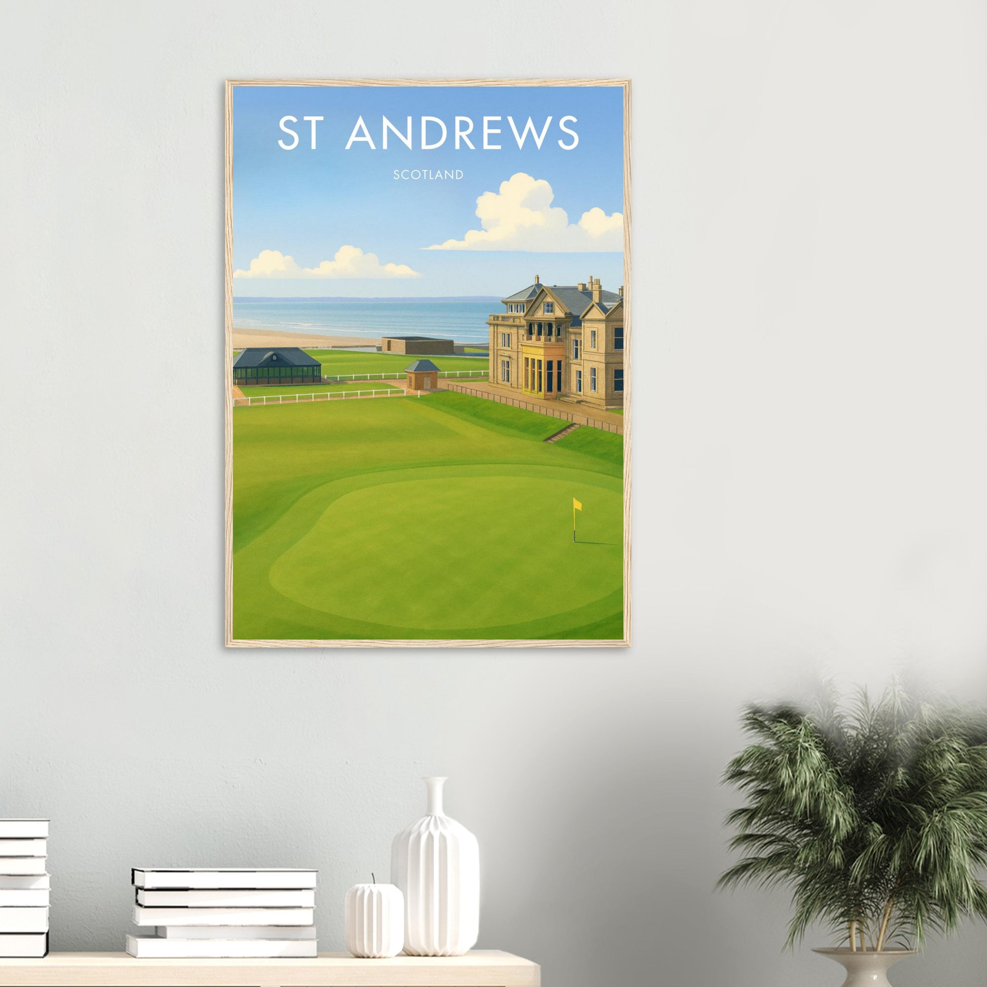 St Andrews Golf Course Wooden Frame Poster