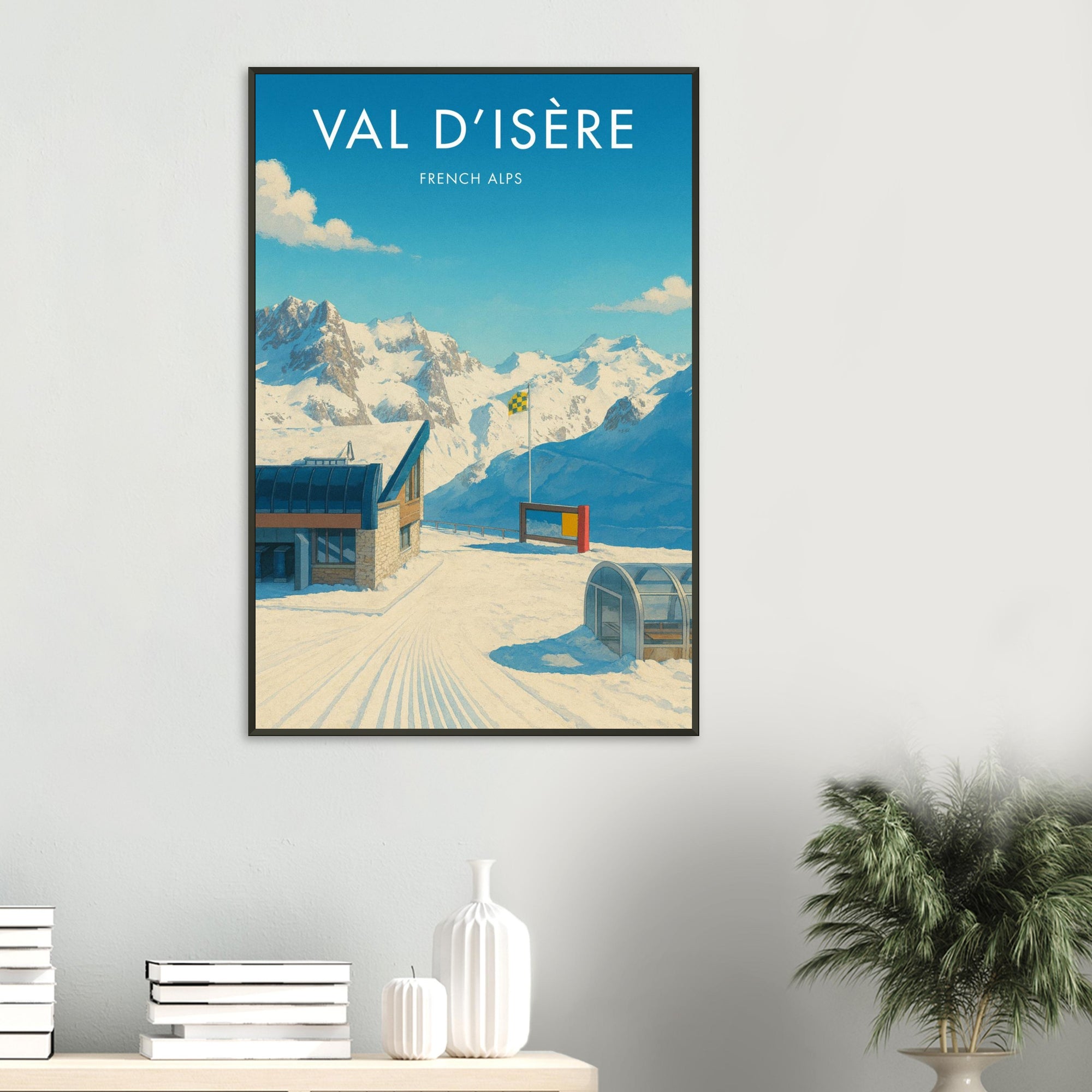 Val d'Isère Metal Frame Vintage Poster