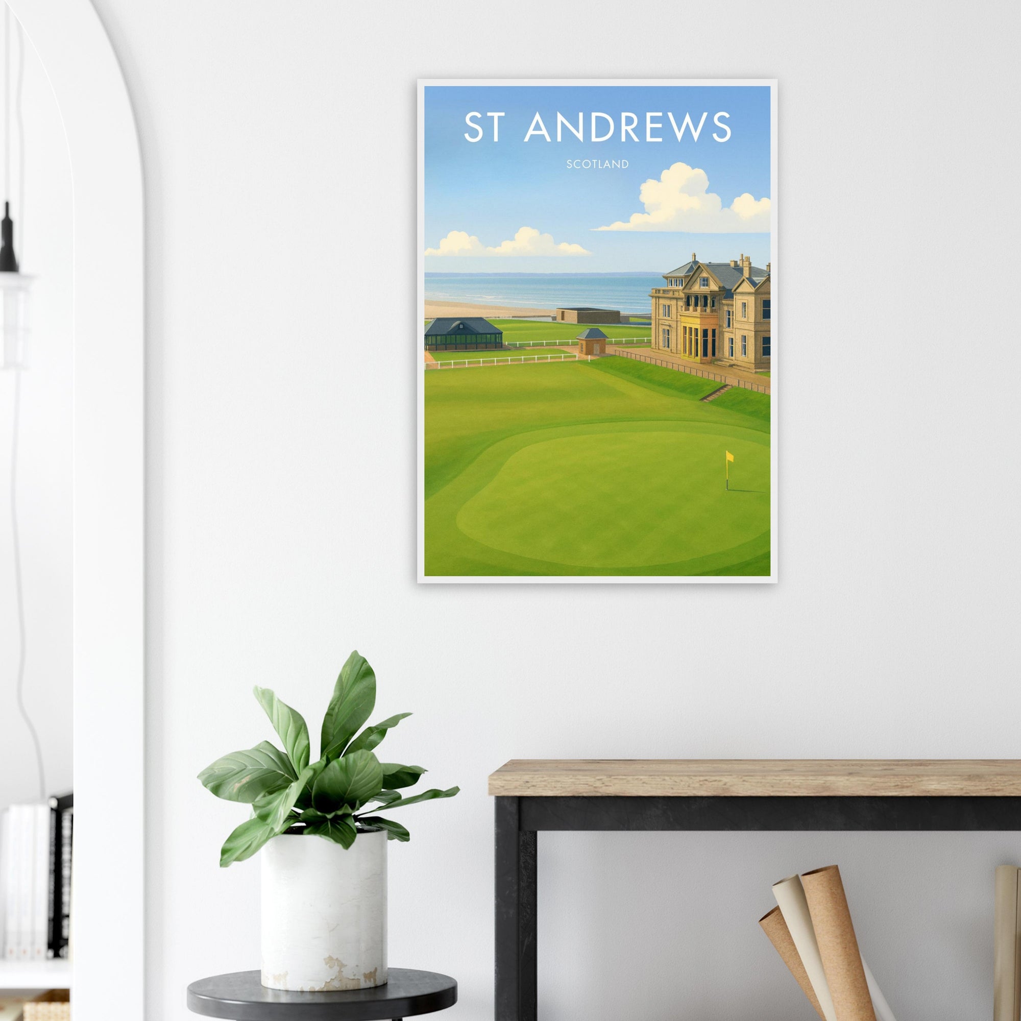 St Andrews Golf Course Wooden Frame Poster
